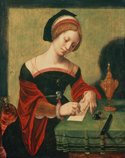 Ritratto di una signora come la Maddalena da Master of the Female Half Lengths