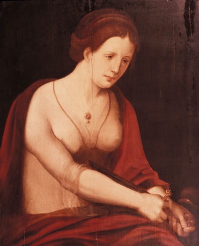 La morte di Lucrezia da Master of the Female Half Lengths