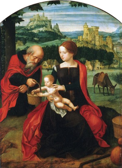 Il resto su La fuga in Egitto da Master of the Female Half Lengths
