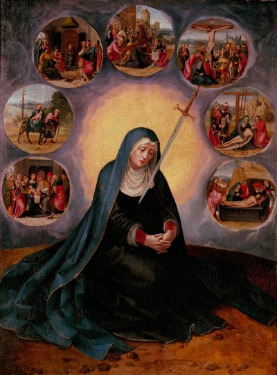 La Vergine dei Sette Dolori da Master of the Female Half Lengths