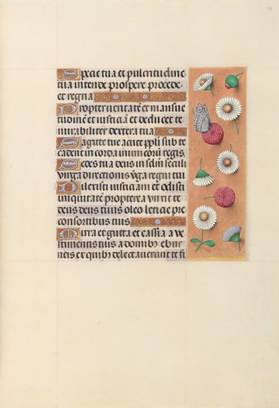 Ore della regina Isabella la Cattolica, regina di Spagna:  Fol. 104r da Master of the First Prayerbook of Maximillian