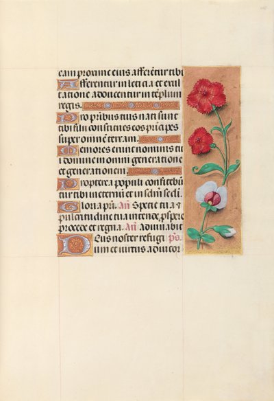 Ore della Regina Isabella la Cattolica, Regina di Spagna: Fol. 105r, c. 1500 da Master of the First Prayerbook of Maximillian