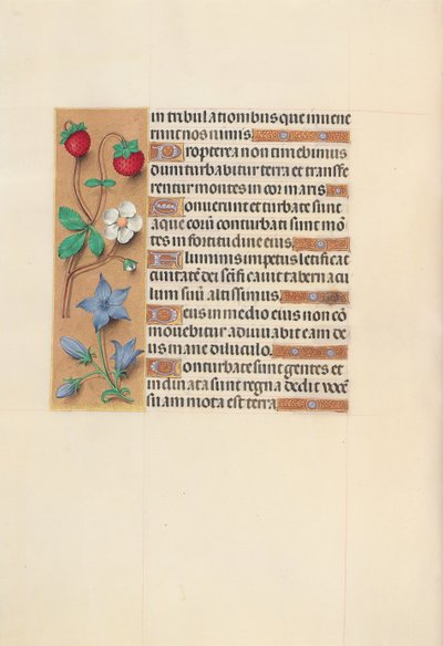 Ore di Isabella la Cattolica, Regina di Spagna: Fol. 105v, c. 1500 da Master of the First Prayerbook of Maximillian