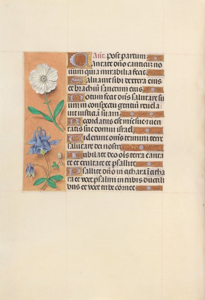 Ore di Isabella la Cattolica, Regina di Spagna: Fol. 109v, c. 1500 da Master of the First Prayerbook of Maximillian