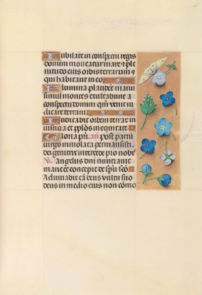 Ore della regina Isabella la Cattolica, regina di Spagna: Fol. 110r da Master of the First Prayerbook of Maximillian