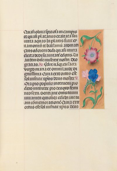 Ore di Isabella la Cattolica, regina di Spagna: Fol. 112r, c. 1500 da Master of the First Prayerbook of Maximillian