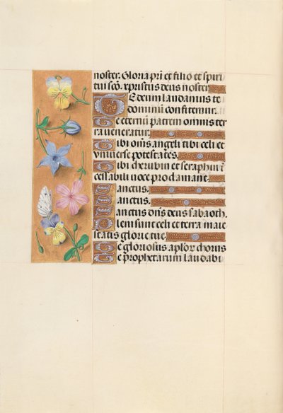 Ore di Isabella la Cattolica, Regina di Spagna: Fol. 112v, c. 1500 da Master of the First Prayerbook of Maximillian