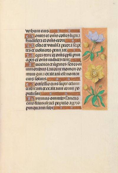 Ore di Isabella la Cattolica, Regina di Spagna: Fol. 121r, c. 1500 da Master of the First Prayerbook of Maximillian