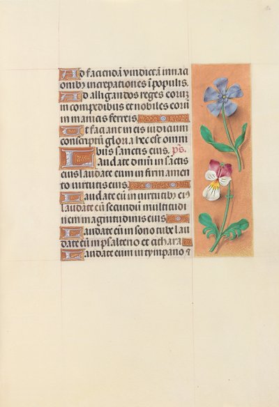 Ore della Regina Isabella la Cattolica, Regina di Spagna: Fol. 122r, c. 1500 da Master of the First Prayerbook of Maximillian