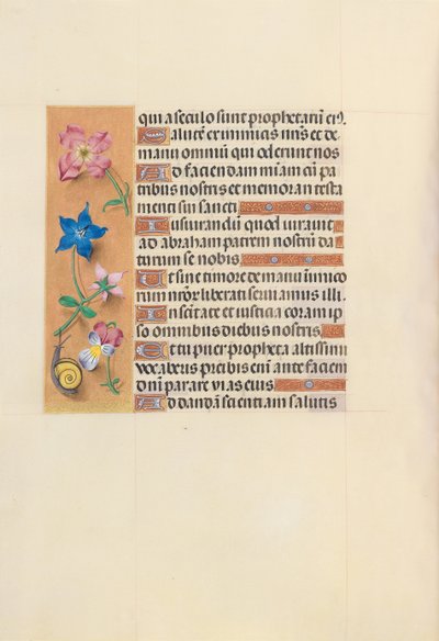 Ore di Isabella la Cattolica, Regina di Spagna: Fol. 123v, c. 1500 da Master of the First Prayerbook of Maximillian
