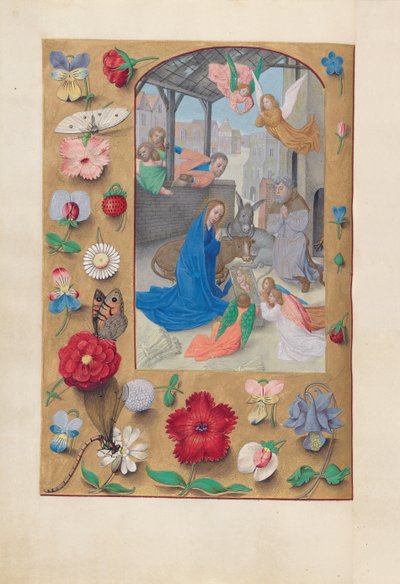 Ore di Isabella la Cattolica, Regina di Spagna: Fol. 126v, Natività, c. 1500 da Master of the First Prayerbook of Maximillian