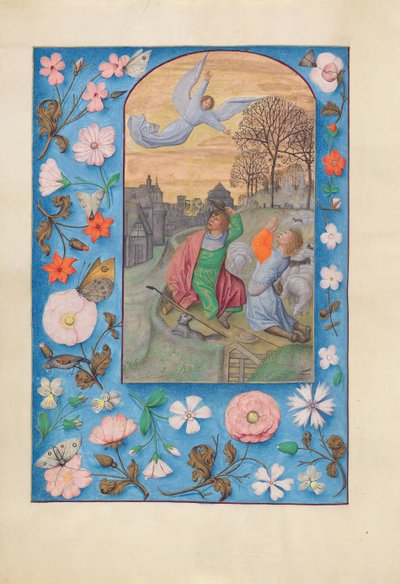 Ore di Isabella la Cattolica, Regina di Spagna: Fol. 131v, Annunciazione da Master of the First Prayerbook of Maximillian