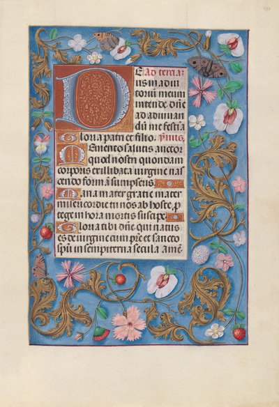 Ore della regina Isabella la Cattolica, regina di Spagna:  Fol. 132r da Master of the First Prayerbook of Maximillian