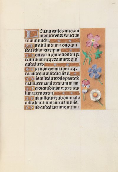Ore di Isabella la Cattolica, Regina di Spagna: Fol. 133r, c. 1500 da Master of the First Prayerbook of Maximillian