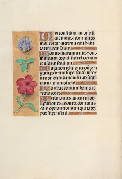 Ore della Regina Isabella la Cattolica, Regina di Spagna: Fol. 138v, c. 1500 da Master of the First Prayerbook of Maximillian