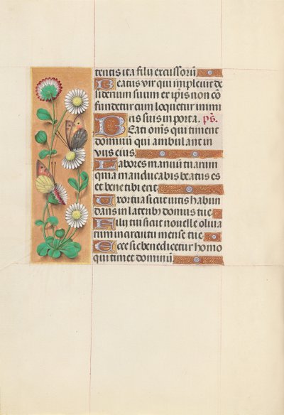 Ore di Isabella la Cattolica, regina di Spagna: Fol. 143v, c. 1500 da Master of the First Prayerbook of Maximillian