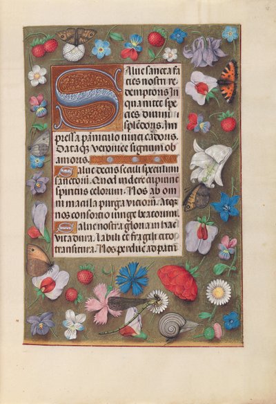 Ore di Isabella la Cattolica, Regina di Spagna: Fol. 15r, c. 1500 da Master of the First Prayerbook of Maximillian