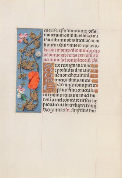 Ore di Isabella la Cattolica, Regina di Spagna: Fol. 161v, c. 1500 da Master of the First Prayerbook of Maximillian