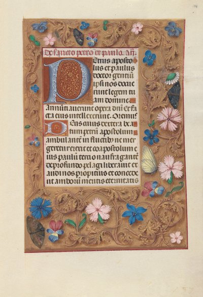 Ore della Regina Isabella la Cattolica, Regina di Spagna: Fol. 174r, c. 1500 da Master of the First Prayerbook of Maximillian