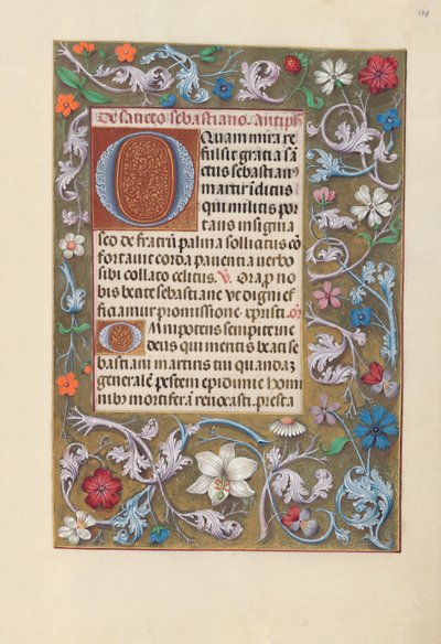 Ore di Isabella la Cattolica, regina di Spagna: Fol. 178r da Master of the First Prayerbook of Maximillian
