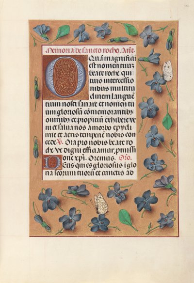 Ore di Isabella la Cattolica, Regina di Spagna: Fol. 182r da Master of the First Prayerbook of Maximillian