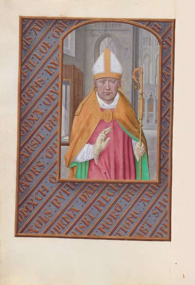 Ore di Isabella la Cattolica, Regina di Spagna: Fol. 183v, San Nicola, c. 1500 da Master of the First Prayerbook of Maximillian