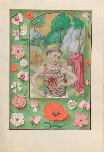 Ore di Isabella la Cattolica, Regina di Spagna: Fol. 185v, San Girolamo, c. 1500 da Master of the First Prayerbook of Maximillian