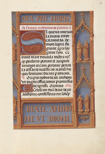 Ore di Isabella la Cattolica, Regina di Spagna: Fol. 188r, c. 1500 da Master of the First Prayerbook of Maximillian