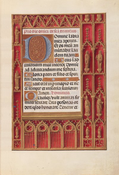 Ore della Regina Isabella la Cattolica, Regina di Spagna: Fol. 18r, c. 1500 da Master of the First Prayerbook of Maximillian