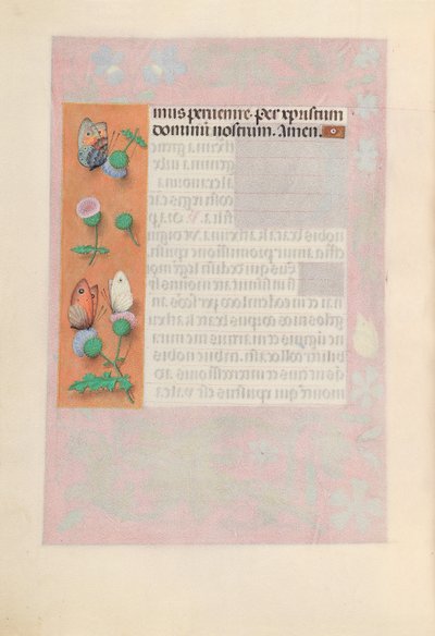 Ore di Isabella la Cattolica, Regina di Spagna: Fol. 190v, ca 1500 da Master of the First Prayerbook of Maximillian