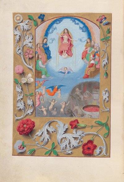 Ore di Isabella la Cattolica, Regina di Spagna: Fol. 199v, Giudizio Universale, c. 1500 da Master of the First Prayerbook of Maximillian