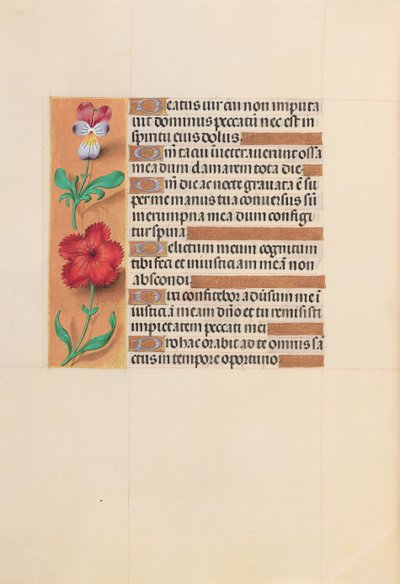 Ore di Isabella la Cattolica, Regina di Spagna: Fol. 201v, c. 1500 da Master of the First Prayerbook of Maximillian