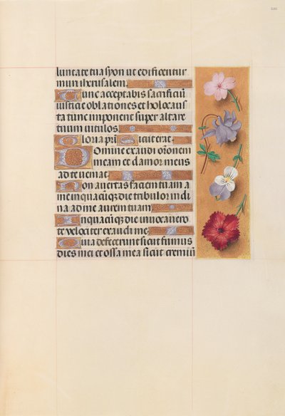 Ore di Isabella la Cattolica, Regina di Spagna: Fol. 206r, c. 1500 da Master of the First Prayerbook of Maximillian