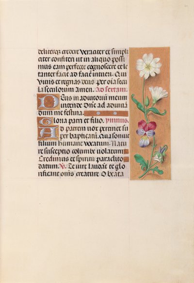 Ore di Isabella la Cattolica, Regina di Spagna: Fol. 20r, c. 1500 da Master of the First Prayerbook of Maximillian