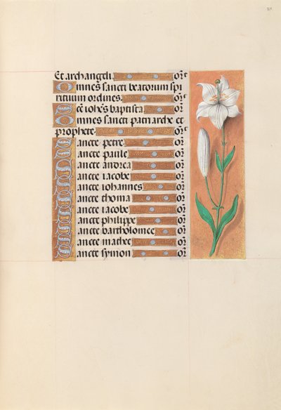 Ore di Isabella la Cattolica, Regina di Spagna: Fol. 211r, c. 1500 da Master of the First Prayerbook of Maximillian
