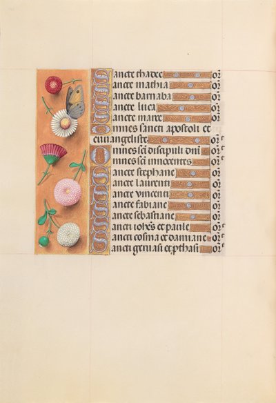 Ore della Regina Isabella la Cattolica, Regina di Spagna: Fol. 211v, c. 1500 da Master of the First Prayerbook of Maximillian