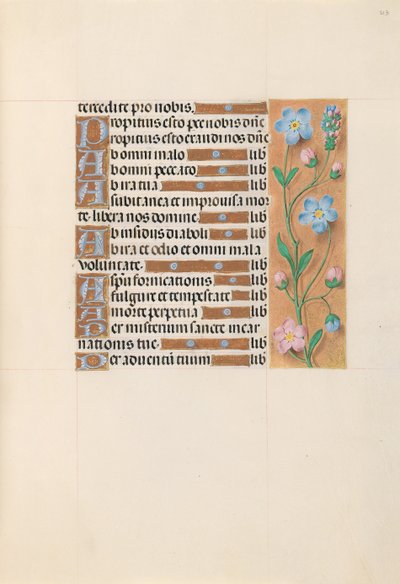 Ore di Isabella la Cattolica, regina di Spagna: Fol. 213r, c. 1500 da Master of the First Prayerbook of Maximillian