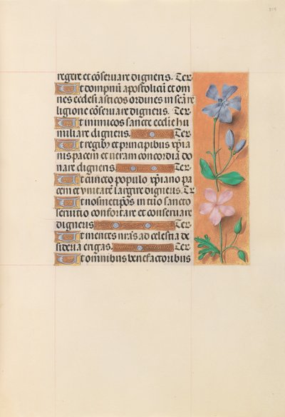 Ore di Isabella la Cattolica, Regina di Spagna: Fol. 214r da Master of the First Prayerbook of Maximillian