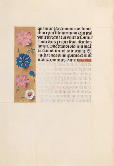 Ore della regina Isabella la Cattolica, regina di Spagna: Fol. 218v, Ufficio dei Morti, c. 1500 da Master of the First Prayerbook of Maximillian