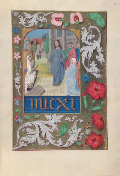 Ore di Isabella la Cattolica, Regina di Spagna: Fol. 220r, Resurrezione di Lazzaro da Master of the First Prayerbook of Maximillian