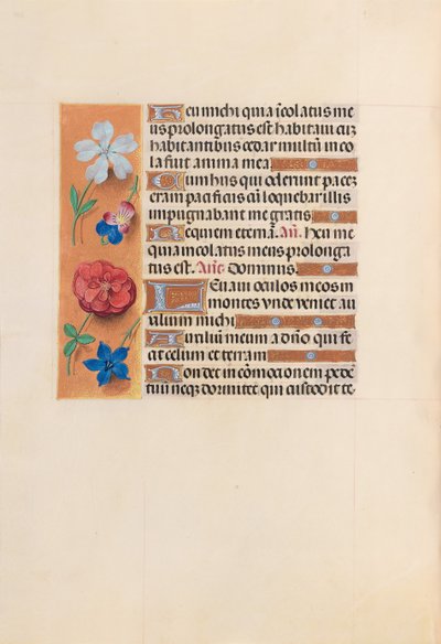 Ore della Regina Isabella la Cattolica, Regina di Spagna: Fol. 221v, c. 1500 da Master of the First Prayerbook of Maximillian