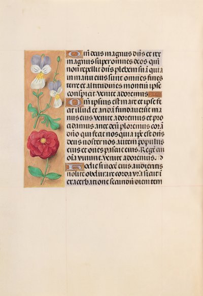 Ore della Regina Isabella la Cattolica, Regina di Spagna: Fol. 226v, c. 1500 da Master of the First Prayerbook of Maximillian