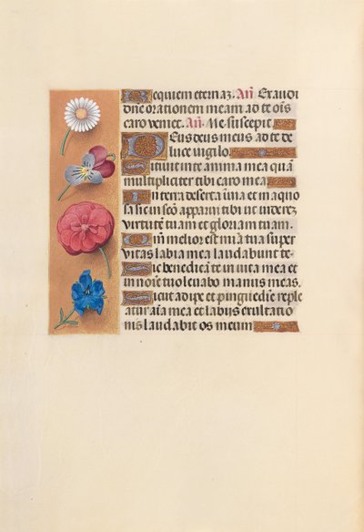 Ore di Isabella la Cattolica, Regina di Spagna: Fol. 249v, c. 1500 da Master of the First Prayerbook of Maximillian