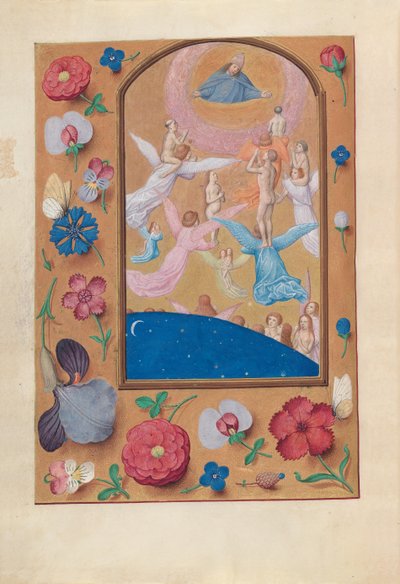 Ore di Isabella la Cattolica, regina di Spagna: Fol. 24v, Anime dei Salvati, c. 1500 da Master of the First Prayerbook of Maximillian