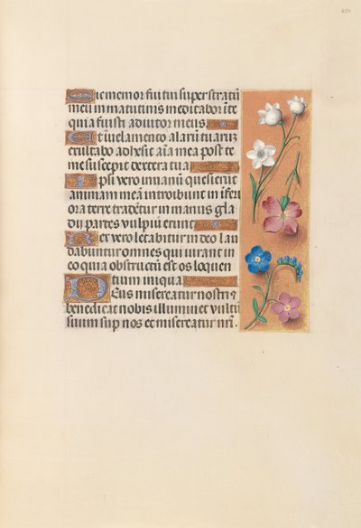 Ore di Isabella la Cattolica, Regina di Spagna: Fol. 250r, c. 1500 da Master of the First Prayerbook of Maximillian