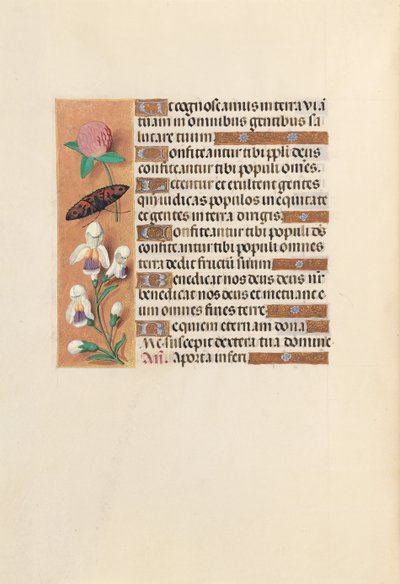 Ore della Regina Isabella la Cattolica, Regina di Spagna: Fol. 250v, c. 1500 da Master of the First Prayerbook of Maximillian