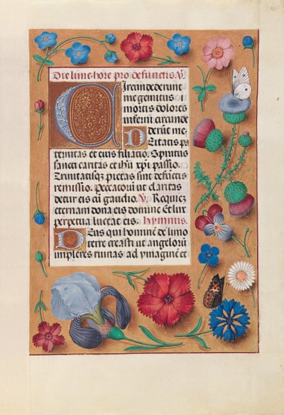 Ore della Regina Isabella la Cattolica, Regina di Spagna: Fol. 25r, c. 1500 da Master of the First Prayerbook of Maximillian
