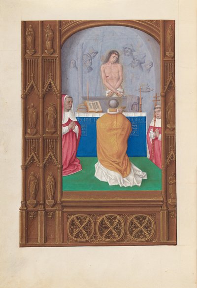 Ore della regina Isabella la Cattolica, regina di Spagna:  Fol. 264v, Messa di San Gregorio da Master of the First Prayerbook of Maximillian