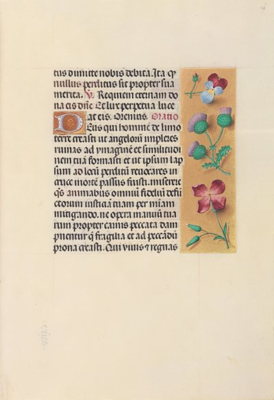 Ore di Isabella la Cattolica, regina di Spagna: Fol. 26r, c. 1500 da Master of the First Prayerbook of Maximillian