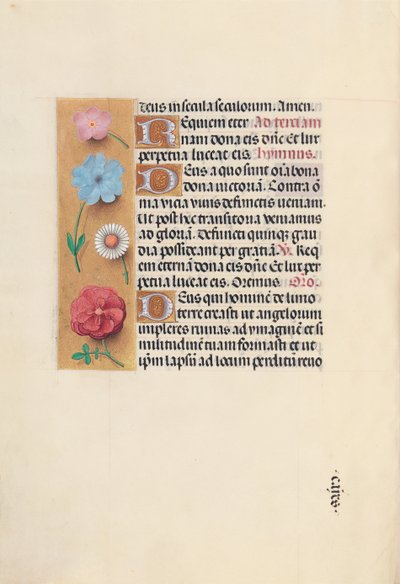 Ore di Isabella la Cattolica, Regina di Spagna: Fol. 26v da Master of the First Prayerbook of Maximillian